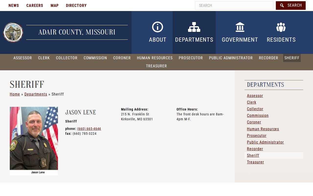 Adair County sheriff site without a 72-hour release feed